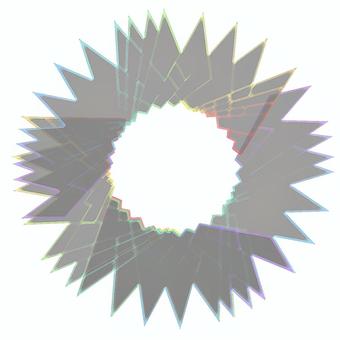 リング リング,デザイン,チクチク,トゲトゲ,ドーナツ,フレームのイラスト素材