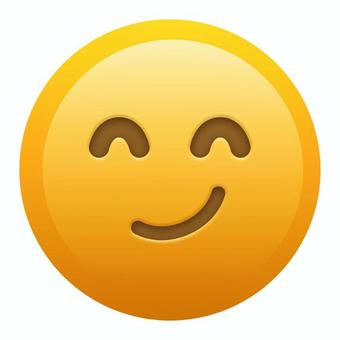 シンプルな顔の絵文字　笑顔 絵文字,顔文字,普通,ニュートラル,シンプル,かわいい,定番,ベーシック,スタンダード,ナチュラルのイラスト素材