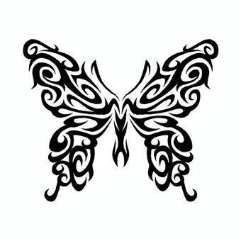 タトゥー 蝶イラスト 無料イラストなら イラストac