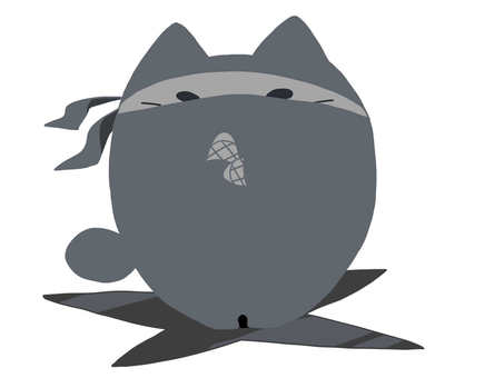 Ninnin cat, cat, ninja, sneak, JPG and PNG