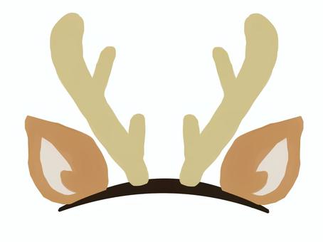 トナカイのカチューシャ トナカイ,カチューシャ,ヘアアクセサリー,仮装,写真デコ,デコレーション素材,動物,コスプレ,角,耳のイラスト素材