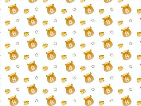 カピパラと風呂のかわいい背景パターン素材 冬至,12月,冬,カピバラ,背景,背景素材,パターン素材,パターン,かわいい,ゆるいのイラスト素材