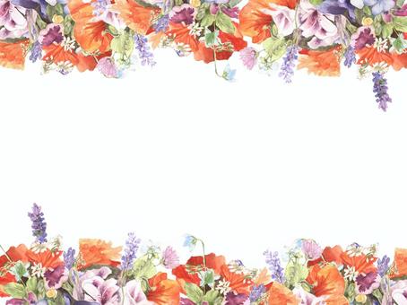 Illustration, flower frame, flower, frame, JPG, PNG and AI