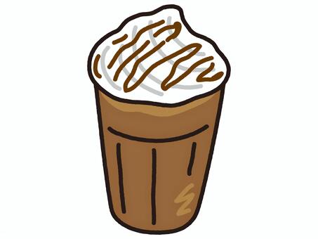 チョコレートドリンク チョコドリンク,ココア,ドリンク,飲み物,生クリーム,チョコソース,グラス,喫茶店,チョコ,チョコレートのイラスト素材