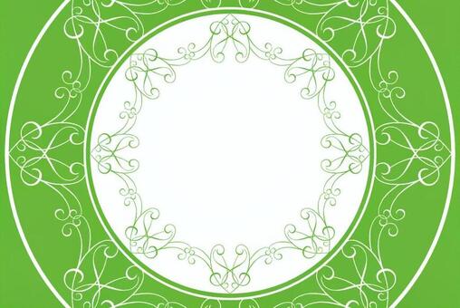 ポストカード輪・黄緑色 手紙,ポストカード,メッセージカードのイラスト素材