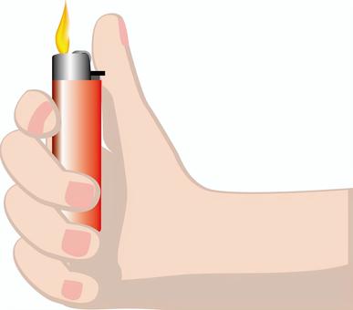 ライター着火　 ライター,火,つける,着火,使い捨て,オイル,持つ,手のイラスト素材