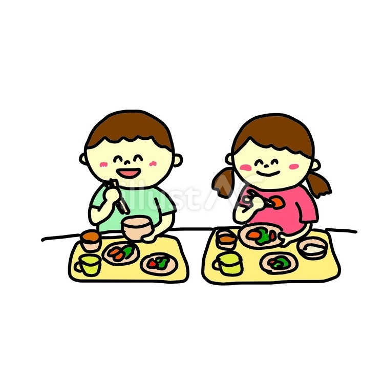 おいしい　給食　楽しいな おいしい,給食,楽しいのイラスト素材