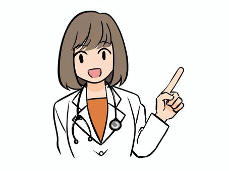 解説をする女性医師 医療,医療従事者,医者,女医,医療スタッフ,介護,福祉,人物,人,ビジネスのイラスト素材