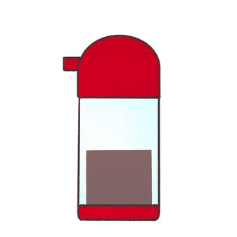 醤油差し（赤） 醤油差し,ソース差し,醤油,ソース,調味料のイラスト素材