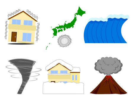 Illustration, disaster, disaster prevention, earthquake, 