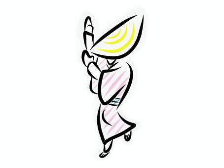 Illustration, awa dança, dança bon festival, prefeitura de tokushima, 