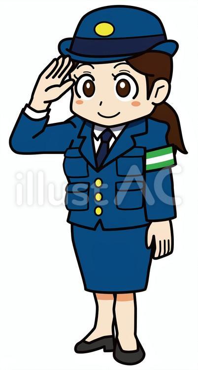 婦人警官 警官,警察官,婦人警官のイラスト素材