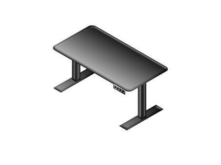 電動昇降デスク 電動昇降デスク,昇降デスク,机,デスク,スタンディングデスクのイラスト素材