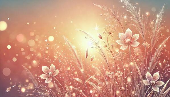 Flowers sparkling with morning dew, to the dew, flower, grass, JPG