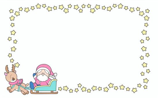 クリスマスのかわいい手描きフレーム6