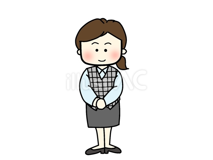 事務員さん 事務員,会社員,事務のイラスト素材