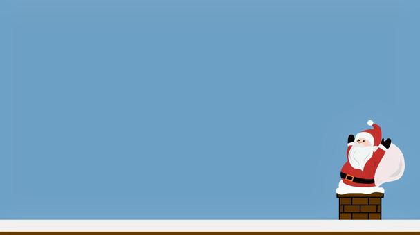 煙突にハマったサンタクロース サンタクロース,煙突,クリスマス,サンタ,冬,かわいい,面白い,12月,１２月,素材のイラスト素材