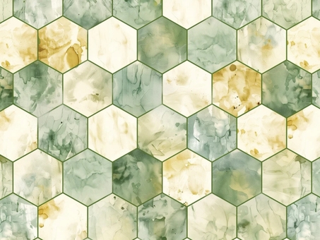 六角形の水彩模様