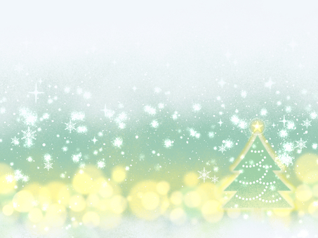 おとぎの森・ホワイトクリスマス【2】 クリスマス,クリスマスツリー,冬,聖夜,雪,11月,12月,雪の結晶,キラキラ,メルヘンのイラスト素材