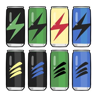 Illustration, nutrition drink, can, fatigue, 