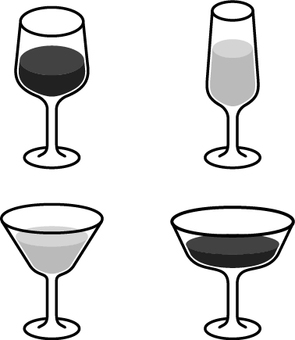 Glass icon01 グラス,ワイングラス,カクテルグラス,ワイン,食器のイラスト素材