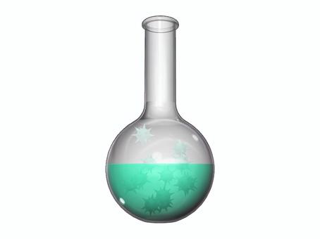 丸底フラスコ　危険な実験 フラスコ,ウイルス,丸底フラスコ,毒薬,科学,実験,研究,劇薬,菌,危険のイラスト素材