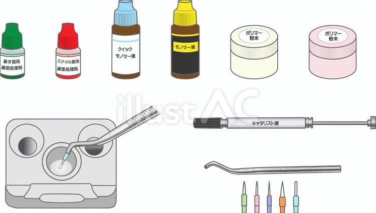 PMMAセメント 歯科,セメント,pmmaセメントのイラスト素材