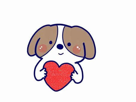 ハートを持つキャバリア犬 ハートを持つキャバリア犬 キャバリア犬,犬,動物,ハート,小型犬,中型犬,保護犬,愛情,無料,イラストのイラスト素材