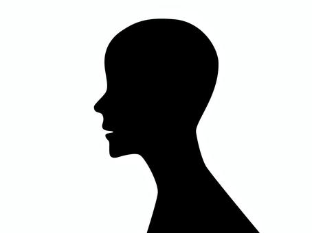 横顔 横顔,シルエット,人,男,女,影のイラスト素材