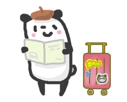 Panda "Traveler", panda, a trip, suitcase, JPG