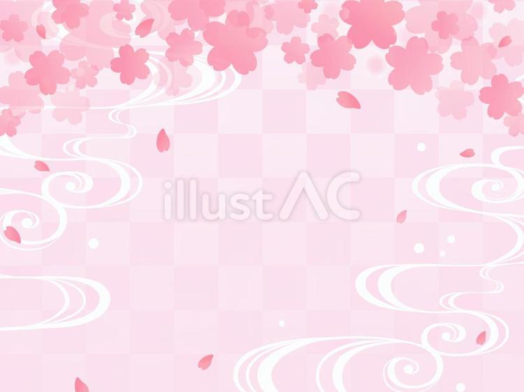 桜の和風背景  桜,さくら,和風のイラスト素材