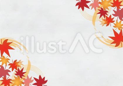紅葉と和紙の背景