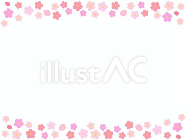 桜　フレーム 桜,フレーム,花のイラスト素材