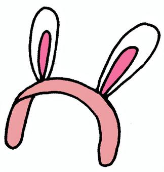 うさ耳カチューシャ うさ耳,うさぎ,カチューシャ,髪飾り,頭飾り,かわいい,バニー,つけ耳,かぶりもの,コスプレのイラスト素材