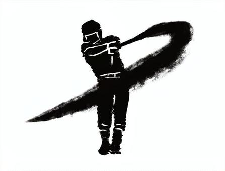 バッターシルエット バッターシルエット 野球,ベースボール,プロ野球,高校野球,メジャー,スポーツ,社会人野球,試合,甲子園,選手のイラスト素材