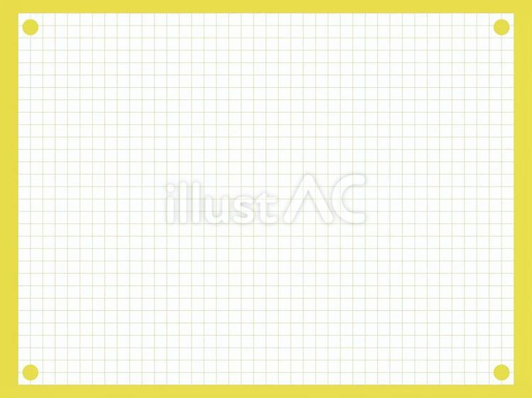 掲示風メモテンプレート（イエロー） メモ,テンプレート,方眼紙のイラスト素材