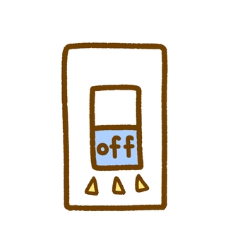 スイッチoff スイッチ,オフ,off,消す,電源,シンプル,かわいい,ワンポイント,挿絵,背景透過のイラスト素材