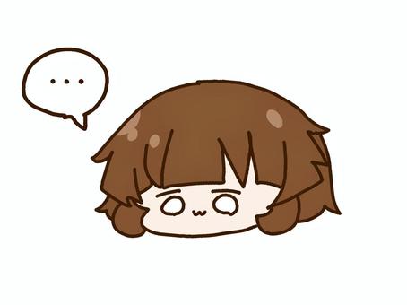 しゅん　ちょっと泣きそうな女の子 しゅん,無表情,泣きそう,女の子,顔だけ,アイコン,しょんぼり,ショック,落ち込む,表情のイラスト素材