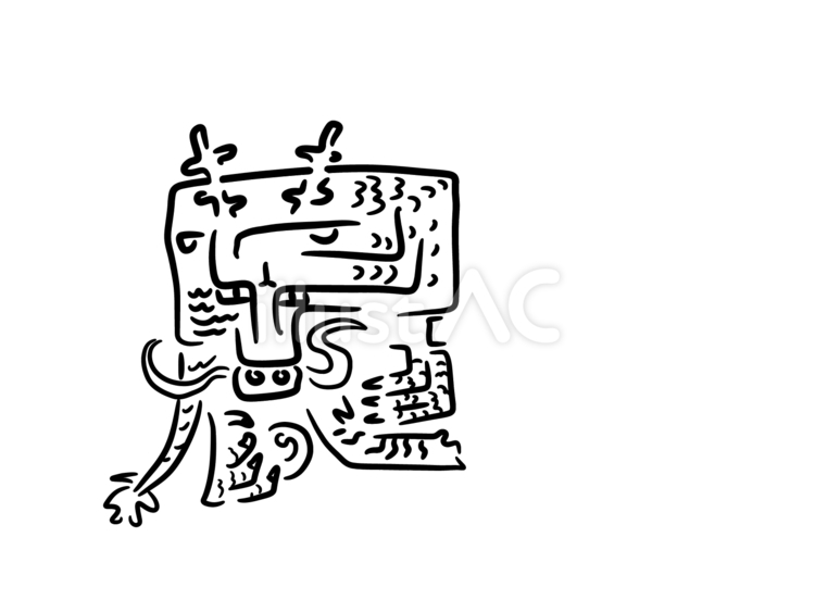干支　辰　2 干支,辰,龍のイラスト素材