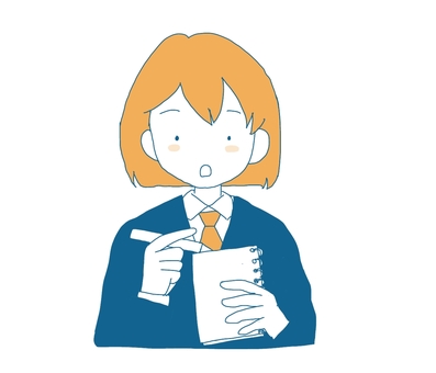 メモを取る学生 メモを取る学生 女の子,学生,高校生のイラスト素材