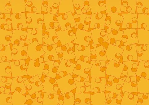 ポップなオレンジ色のパズルのピースの背景