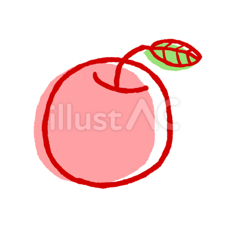 kudamono_a 果物,くだもの,リンゴのイラスト素材