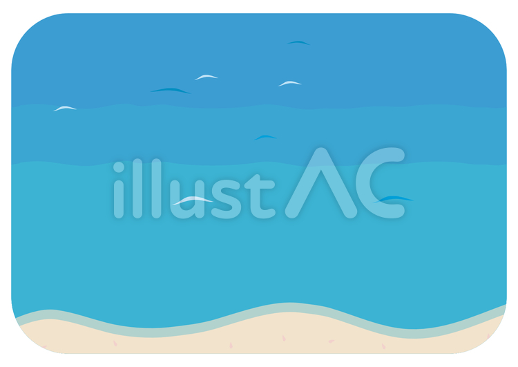 砂浜の海岸のシンプルな背景素材イラスト No 無料イラストなら イラストac