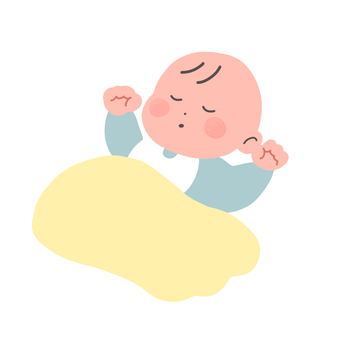 シンプル赤ちゃん（b） シンプル,赤ちゃん,ベビー,人,女の子,男の子,寝る,睡眠,睡眠中,すやすやのイラスト素材