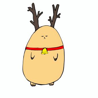 ジト目のトナカイ トナカイ,動物,クリスマス,シンプル,ジト目のイラスト素材