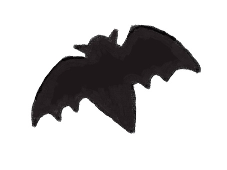 コウモリ コウモリ コウモリ,ハロウィン,動物,黒,クレヨン,手書き,保育のイラスト素材