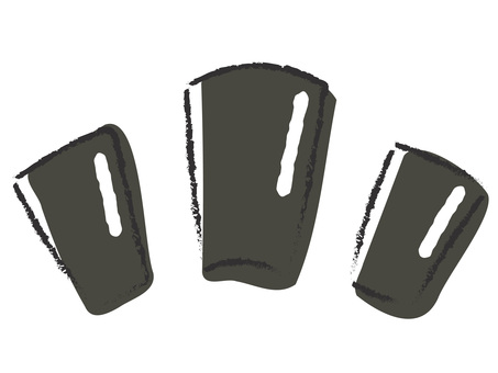 黒色リアクション記号 強調,マーク,記号,手書き,黒,線,アクセント,装飾,ポイント,デザインのイラスト素材