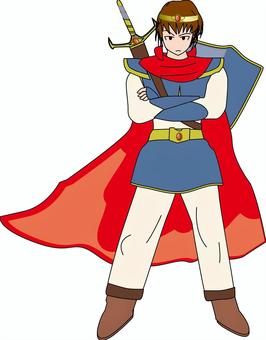 勇者腕組む 勇者,腕,組む,ポーズ,立ち姿,ゲーム,ファンタジー,若い,男,線画のイラスト素材
