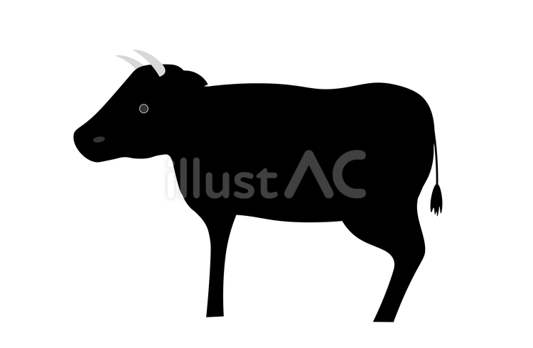 黒牛・和牛 黒毛和牛,牛肉,ビーフのイラスト素材