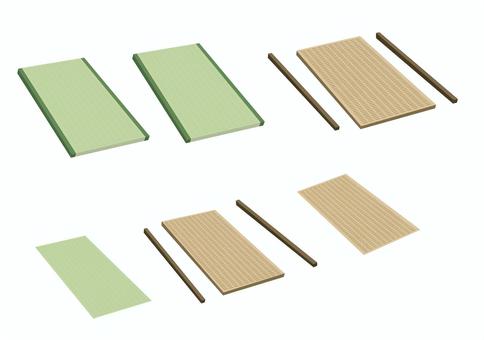 畳替えA 畳,畳替え,畳表,畳床,張り替え,修理,畳縁,縁,新畳,茶色のイラスト素材